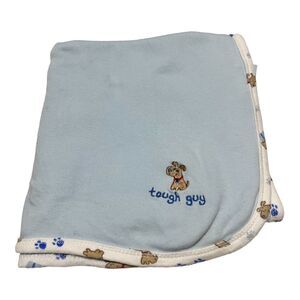 Luvable Friends Blue Dog Puppy Blanket “Tough Guy”